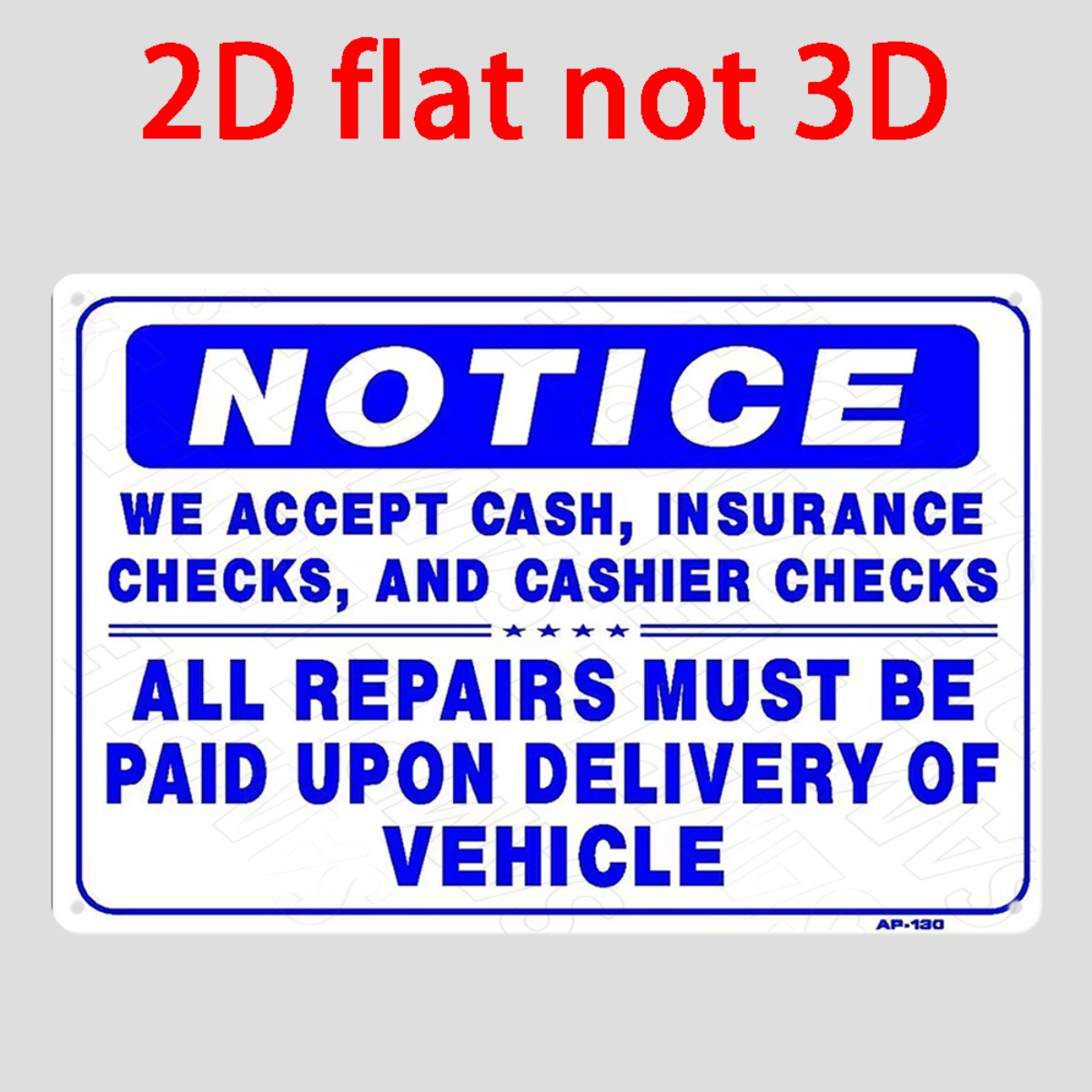 Auto Repair Shop Insurance - 2D Düz 3D Olmayan Metal Duvar