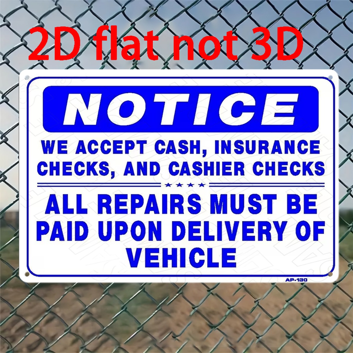 2D Düz 3D Olmayan Metal Duvar  - Auto Repair Shop Insurance incelemesi ve fiyatı