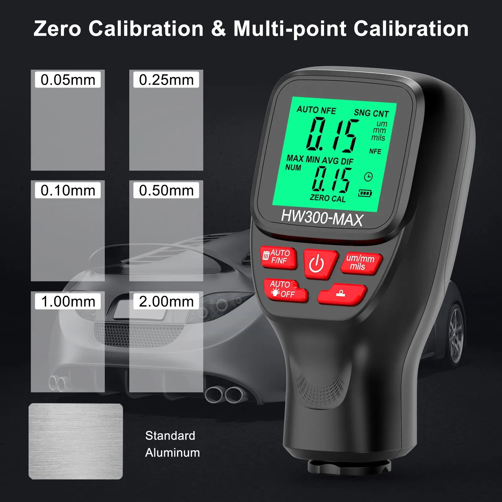 1 Takım HW300-MAX Kaplama Yüks - Paint Thickness Gauge incelemesi ve fiyatı